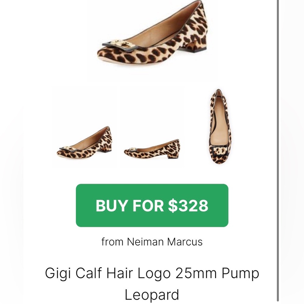 Tory Burch Gigi Calf Leopard Hair Block Heel Pumps - Picture 3 of 14